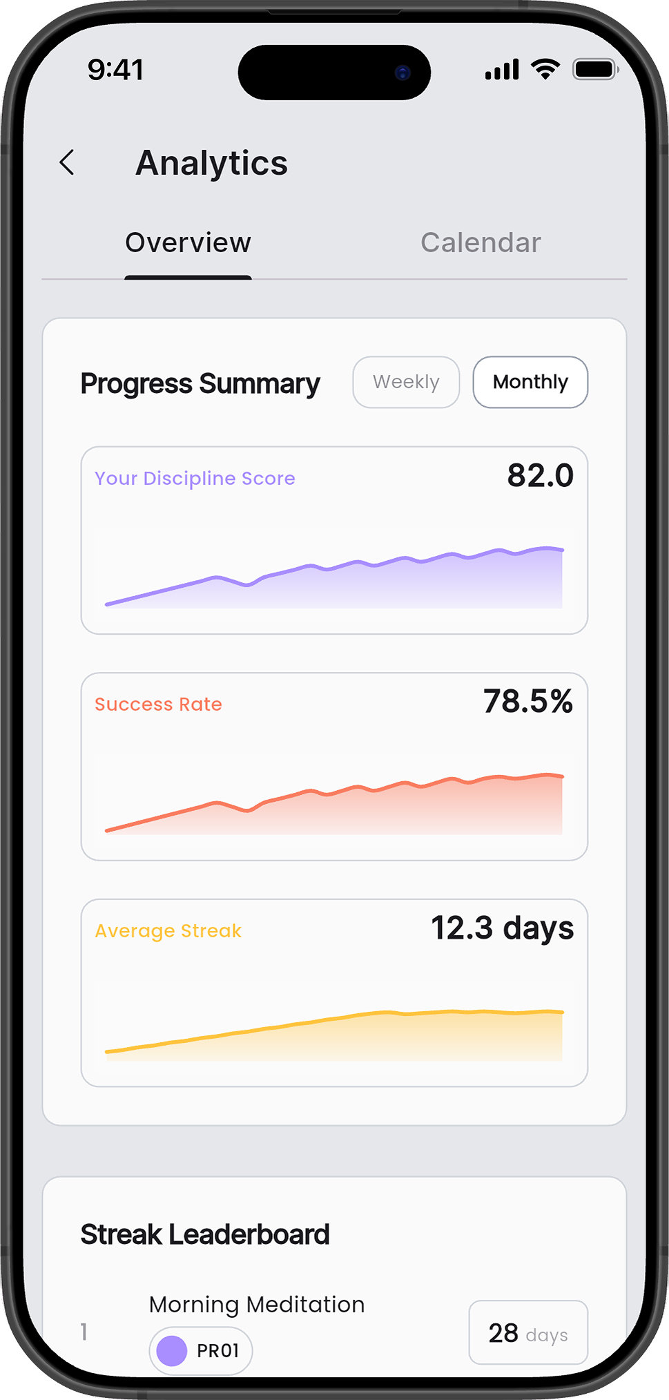 Disciplinely app preview 2